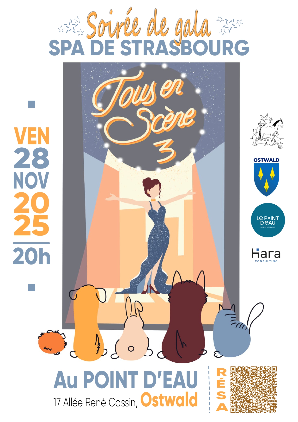 Agenda : Showcase au Gala de la SPA « Tous en scène » 28/11